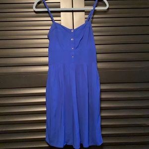Front button pocket camisole dress